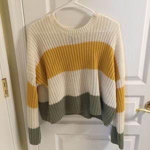 striped boxy sweater